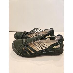 Jambu Chestnut Womens 7M Grey Suede Bungee Mary Jane Flats J1CHS73